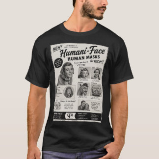 Människomasker för husdjur Falskt reklam T-shirt