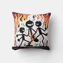 Människor Amid Flames Badaist Artwork