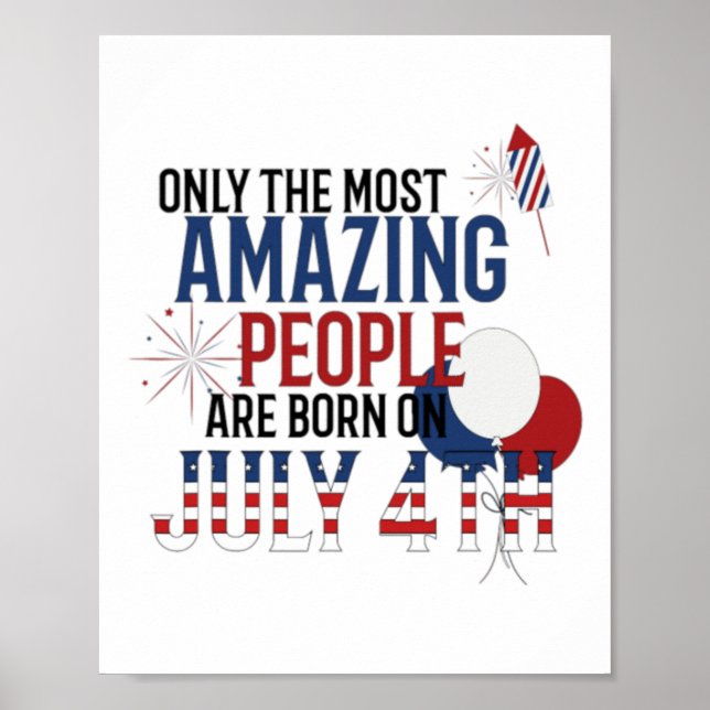 Människor födda i juli 4e födelsedagen Independenc Poster (Framsidan)
