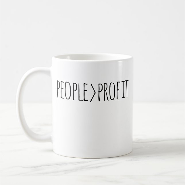 Människor före vinst   kaffemugg (Vänster)