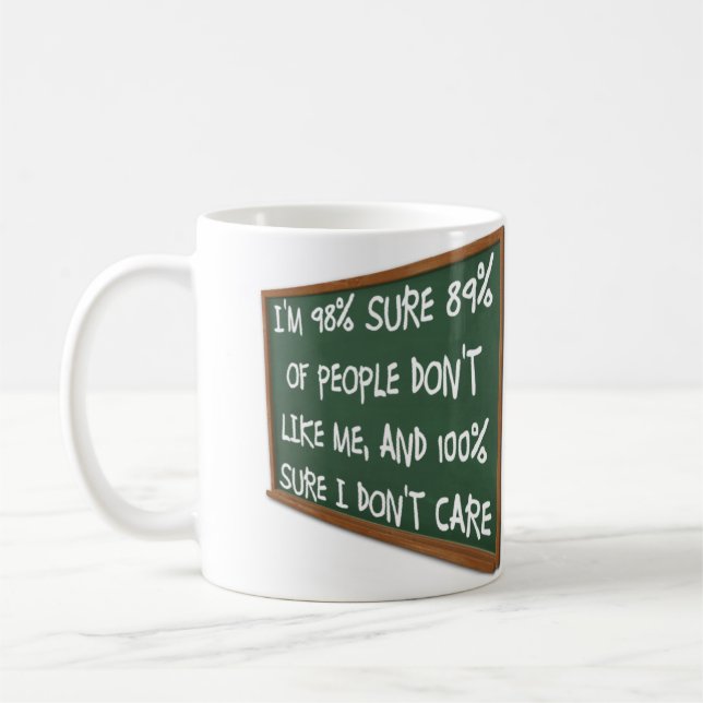 Människor Gillar Mig Inte Jag Bryr Mig Inte Rolig  Kaffemugg (Vänster)