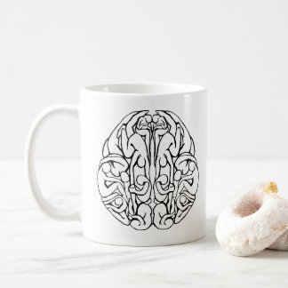 Människor i min hjärna stampar kaffemugg