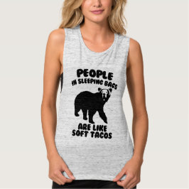 Människor i sovsäckar Camping Humor Tee