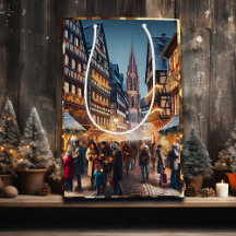 Människor i Strasbourg, Frankrike Julmarknaden