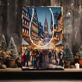 Människor i Strasbourg, Frankrike Julmarknaden
