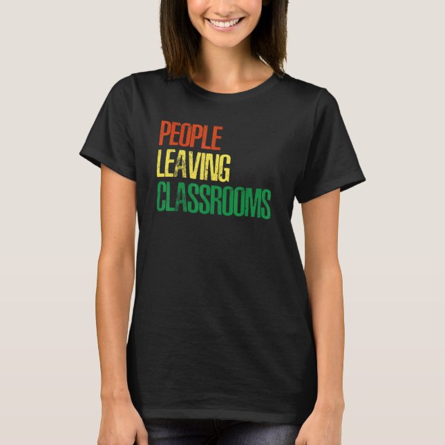 Människor Lämnar Klassrum Plc 2 T Shirt (Framsida)