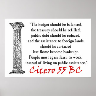 Människor måste arbeta - Cicero Poster