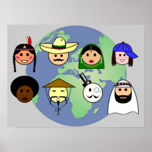 "Människor över hela världen" poster