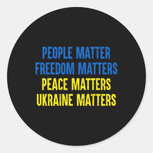 Människor Problem Frihet Problem Fred Problem Ukr Runt Klistermärke