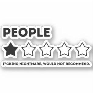 Människor Recension, En stjärna, skulle inte rekom Klistermärken