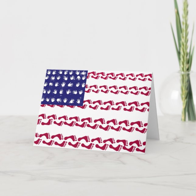 Människor Skapar Flagga Kort (Framsida)