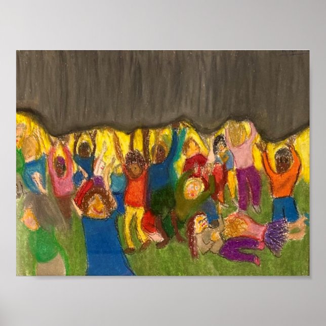 Människor som arbetar tillsammans med Hiss-förtryc Poster (Framsidan)