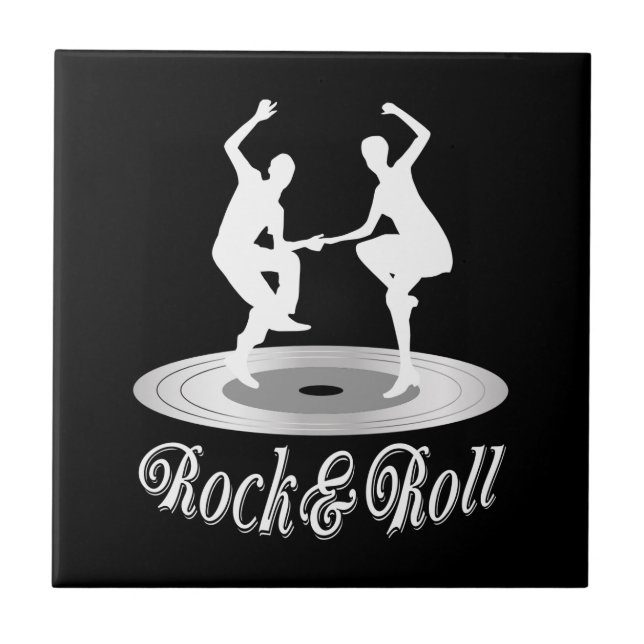 Människor som dansar Rock and roll Kakelplatta (Framsidan)