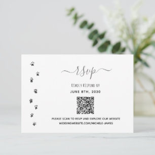 Människor som gifter sig Husdjur Bröllop QR-kod OSA Kort