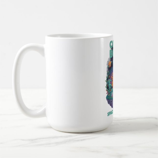 Människor & utomjordingar Rolig danparty i rymdträ Kaffemugg (Vänster)