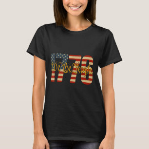 Människorna 1776 års vintage amerikanska flaggan p t shirt