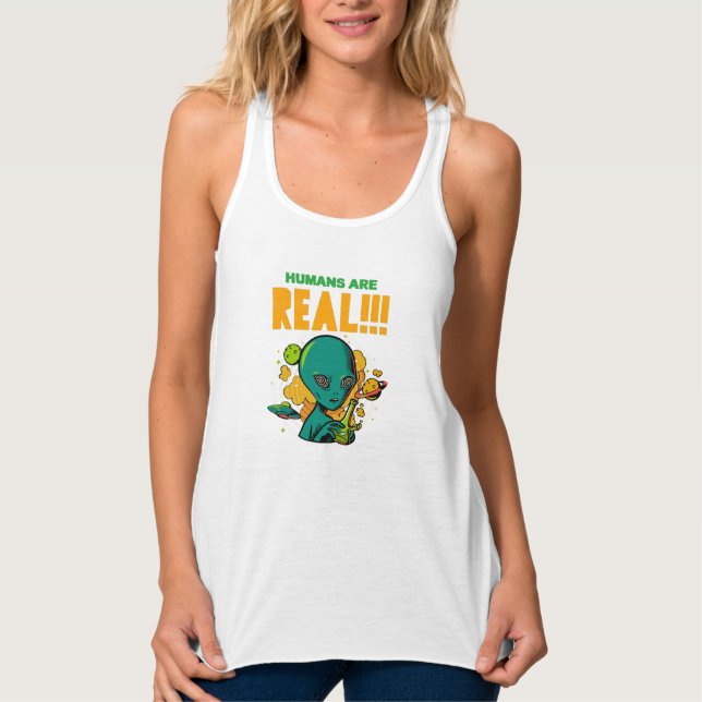 Människorna är REAL!!!!!!!!!!!!!!!!!!!!!!!!!!!!!!! Linne Med Racerback (Framsida)