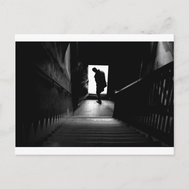 människors silhuetter vykort (Framsida)