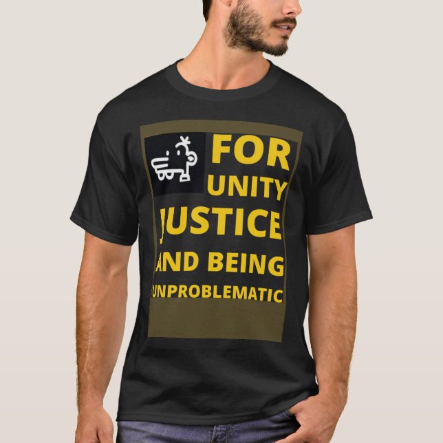 Manny Flagga for Unity Justice och att vara proble T Shirt (Framsida)
