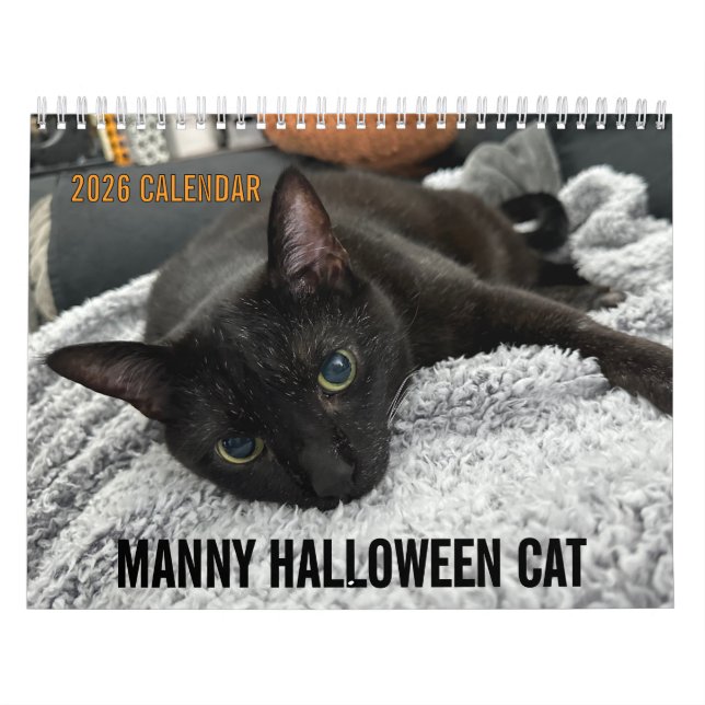 Manny Halloween Cat 2026 Calendar Kalender (Omslag)