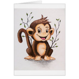 Manny the Monkey Hälsningskort