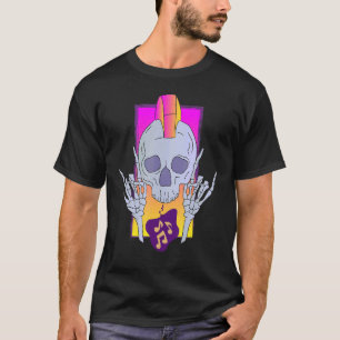 Mano Cornuta Skull Punk Heavy Metall T Shirt