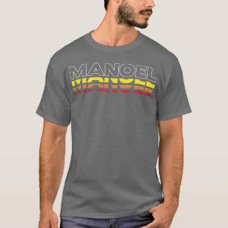 Manoel Förnamn Roligt Vintage Solnedgång Manoel fl T Shirt