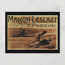 Manon Lescaut-vykort för vintage Vykort