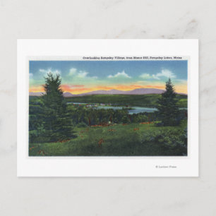 Manor Backe Overlook Rangeley Village Scene Vykort