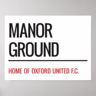 Manor Ground Stadium Street-tecken Poster
