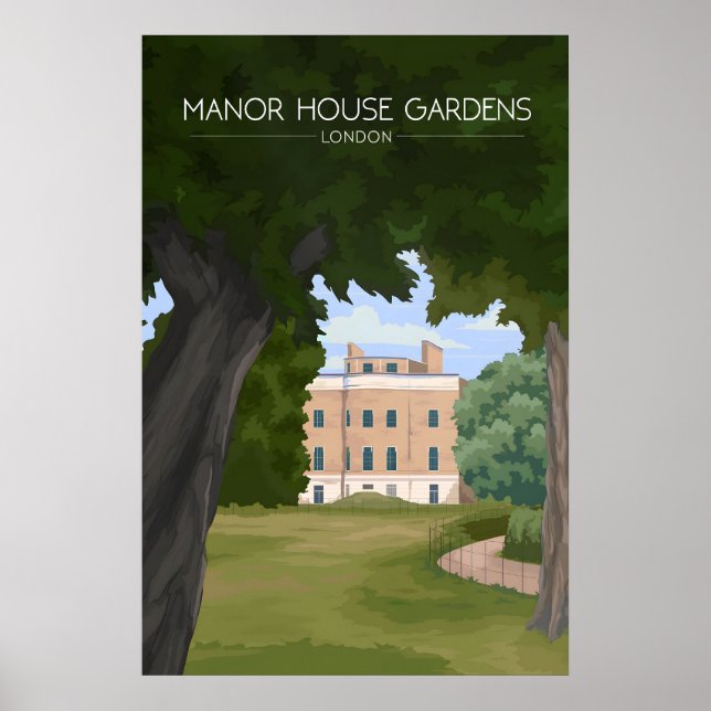 Manor House Gardens London Resemålning Poster (Framsidan)