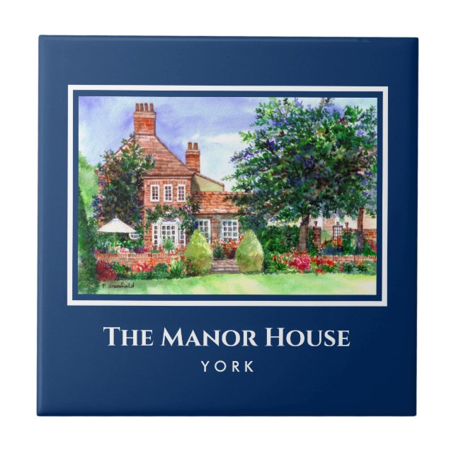 Manor House York England Land Garden Kakelplatta (Framsidan)