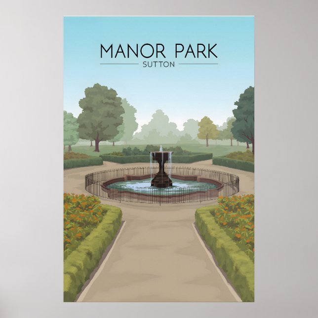 Manor Park Sutton Resemaffisch Poster (Framsidan)