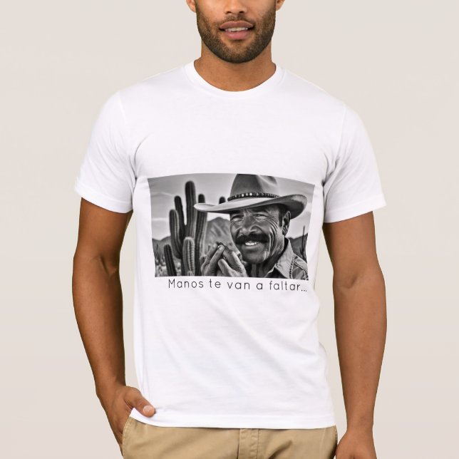 Manos te van a faltar Wüsten-Kaktus T Shirt (Framsida)