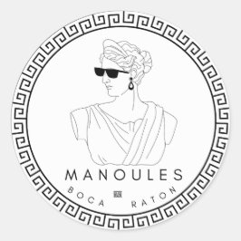 Manoules Small Stickers Runt Klistermärke