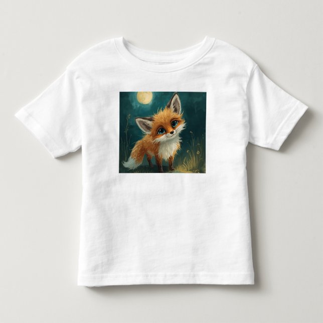 Månpisk Rävhona, Natt Skog T-Shirt (Framsida)