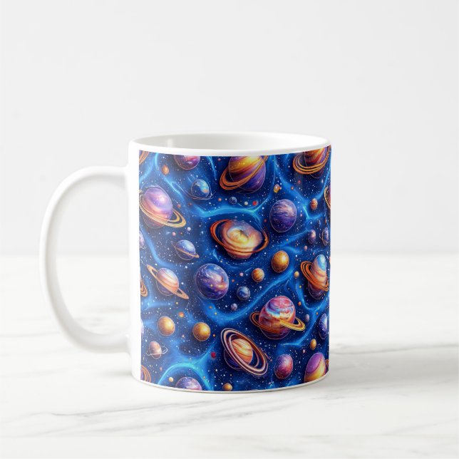 Månplaneter galax kaffemugg (Vänster)