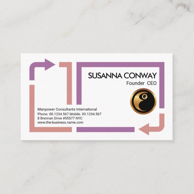 Manpower-personal vid pilförflyttning Gräns Ram Visitkort (Framsida)