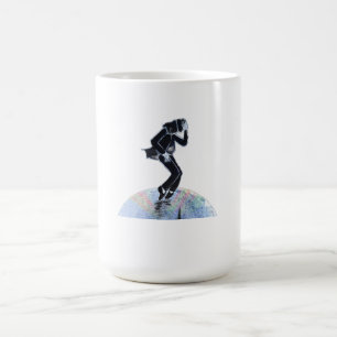 Månpromenad över staden -hantverkat konstverk - kaffemugg