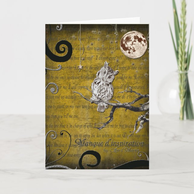 Manque d'inspiration Card Kort (Framsida)