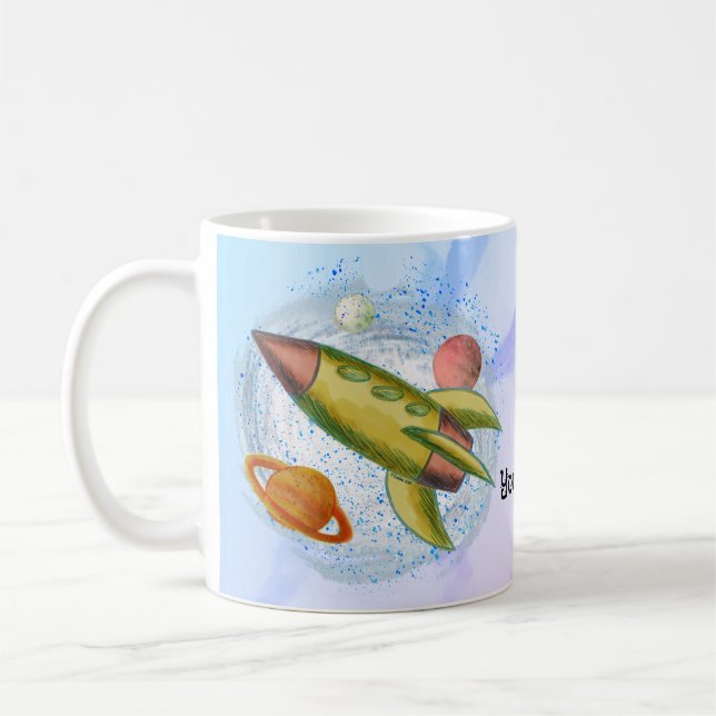 Månraket Kaffemugg (Vänster)