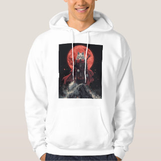 Månröda varg Ronin Hoodie