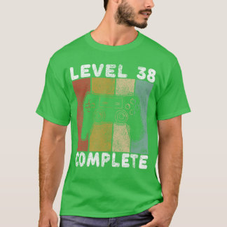 Mans 38-årsdag Män Spelande Nivå 38 Komplett gåva T Shirt