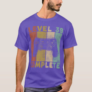 Mäns 39-årsdag Män Spelande Nivå 39 Komplett gi T Shirt