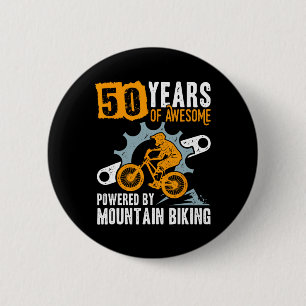 Mans 50-årsdag 50 år av fantastisk mountainbike knapp
