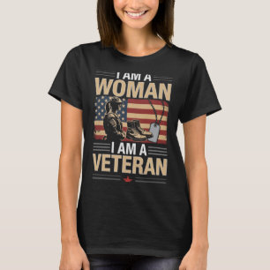 Mans A Kvinna Veteran Usa Amerikan Patriotisk T Shirt
