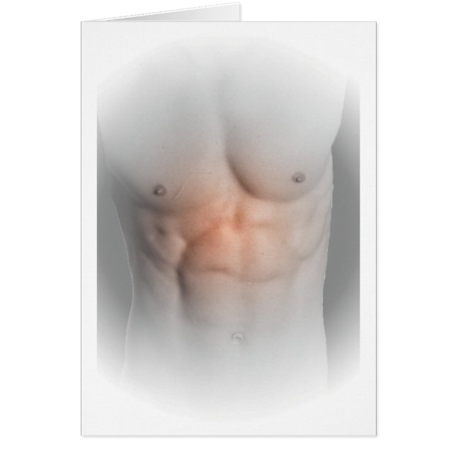Man's Abs Hälsningskort (Framsidan)