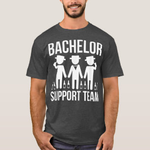 Mäns Bachelor Support Team Svärmannafest Bröllop T Shirt