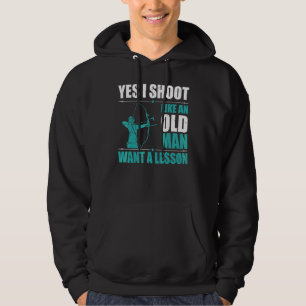 Mäns Bågskytte Båge Sport Jag skjuter som en gamma Hoodie