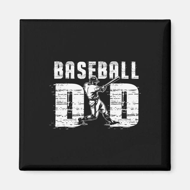 Mäns basebollpappa - Stolt basebollpappa - Fadersd Magnet (Framsidan)